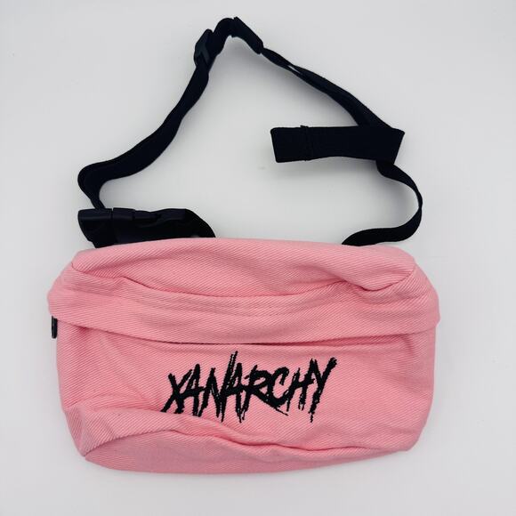 Lil Xan Xanarchy Fanny Pack Sling Bag Concert Tour Merch Embroidered Logo Pink - Picture 1 of 7